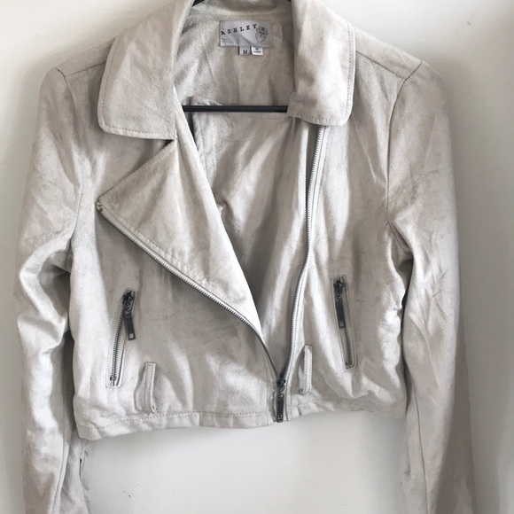 Suede look cropped jacket - Picture 5 of 8